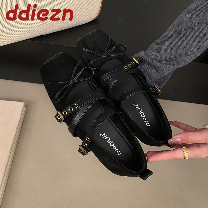 

Новые роскошные модные женские туфли на плоской подошве с пряжкой и ремешком, женская обувь на плоской подошве с узлом-бабочкой, женская обувь Мэри Джейн на плоской подошве