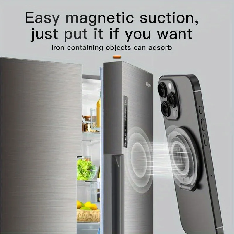 Double-sided mobile phone holder, magnetic ring buckle, bracket type magnetic grip 360 degree rotation, magnetic ring support, foldable bracket, suitable for magnetic iPhone 17/16/15/14/13/12 Pro Max car mobile phone holder view 5