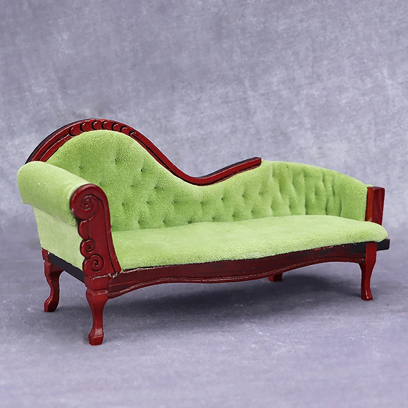 1:12 domek dla lalek miniaturowa Sofa w stylu retro cesarska konkubina kanapa krzesło meble salon Model Decor zabawka akcesoria do domu dla lalek