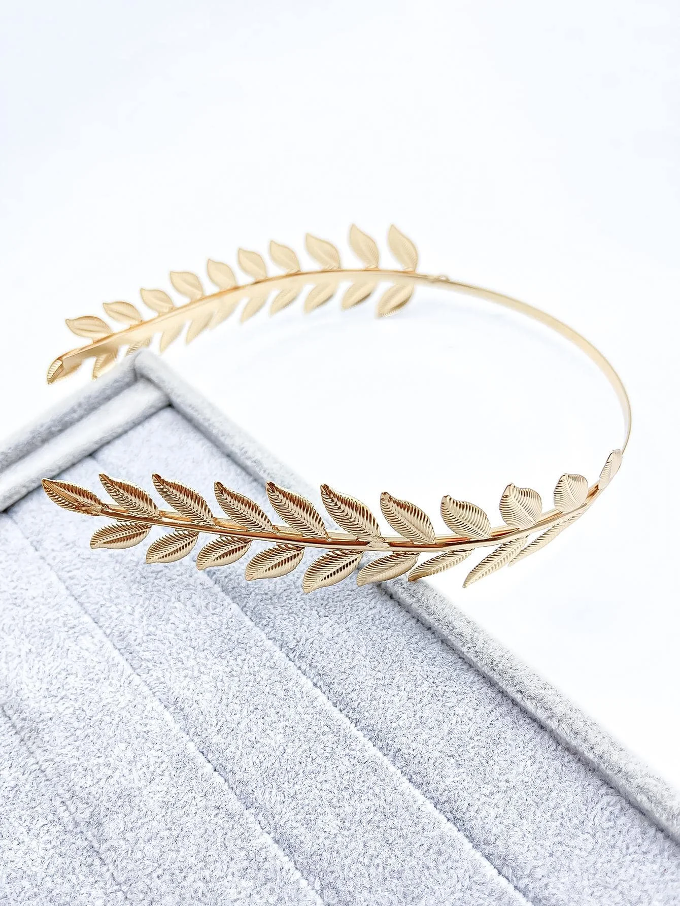 European and American fashion leaf headband, golden bridal headpiece, eco-friendly hair accessory, new pearl adult hairband for