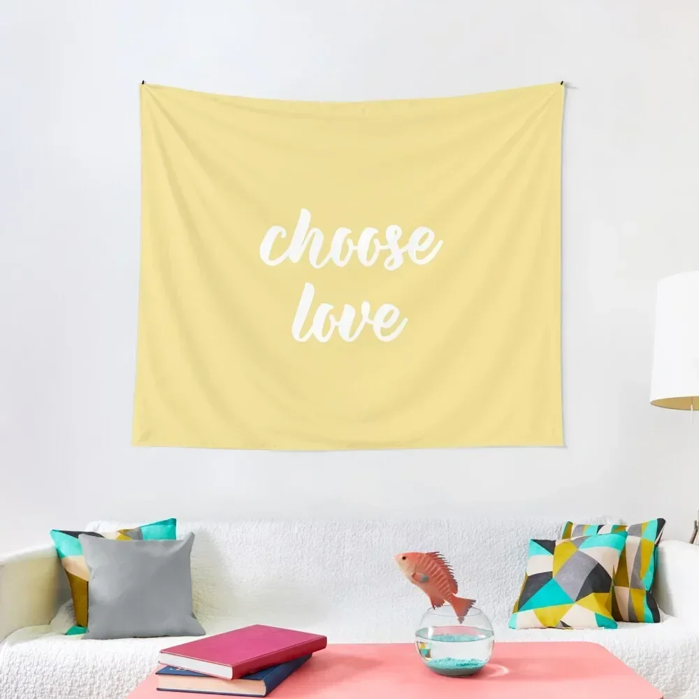 

yellow choose love Tapestry Room Decor Decoration For Home Decoration Bedroom Bed Room Decoration Tapestry