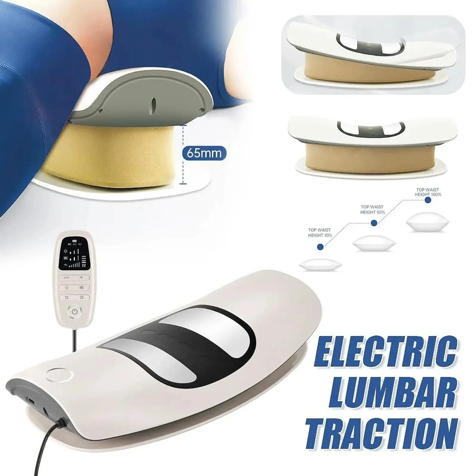 

Electric Lumbar Traction Massager,Adjustable Vibration Waist Massager,Inflatable Back Stretcher Device,Waist Spine Support Back