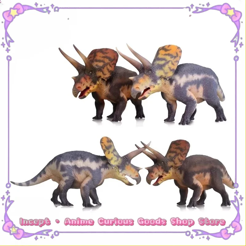 

In Stock Torosaurus Simulation Jurassic Dinosaur Model Triceratops Ornaments Ancient Beast Animal Toys Collection Gift