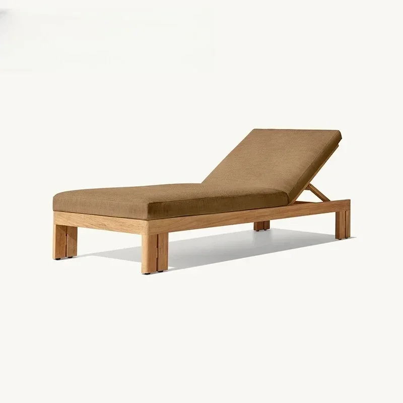 مجموعة اثاث خارجي فاخر من خشب الساج حديقة أريكة فيلا فناء مجموعة اثاث منتجع حديث فاخر أريكة فندق فناء طقم أريكة خارجي #5