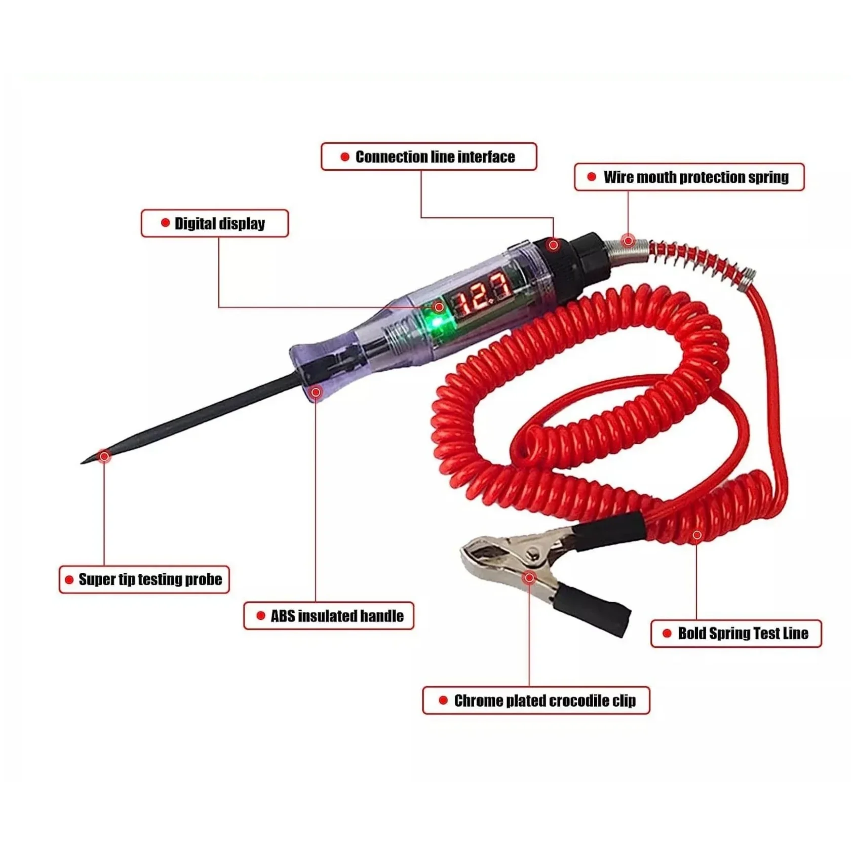 5-120 V Digital Display Automotive Circuit Tester Automotive Diagnostic Probe test Pen Automotive Circuit test Pen