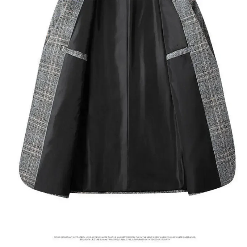 جديد ربيع وخريف 2025 سترات رجالية بقصة ضيقة بريطانية منقوشة بدلات رسمية سترات رجالية لحفلات الزفاف والأعمال سترات غير رسمية للرجال