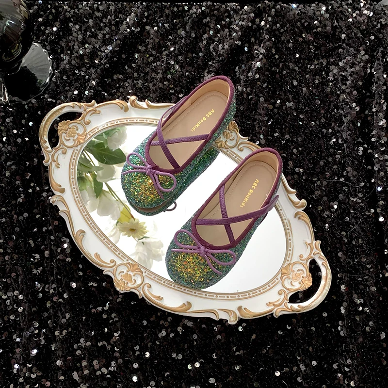 Girls' Shoes 2026 New Spring Children's Bow Crystal Shiny Princess Shoes Soft Bottom Comfortable Baby Shoes view 6