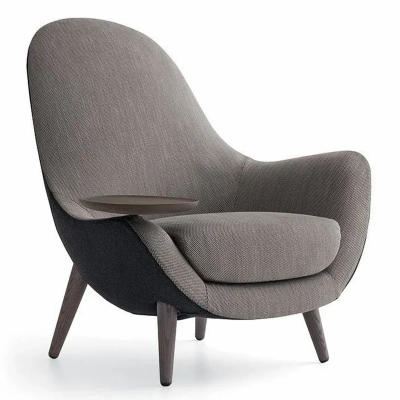 

~Customized Nordic Leisure Chair Flannel Single-Seat Sofa Chair Study and Bedroom Home Furniture Egg Chair