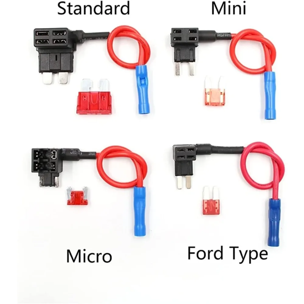 ATM Auto Fuse Adapter Tap Dual Circuit Adapter Holder for Car Auto Truck with Blade Auto Fuse M/S/Mini