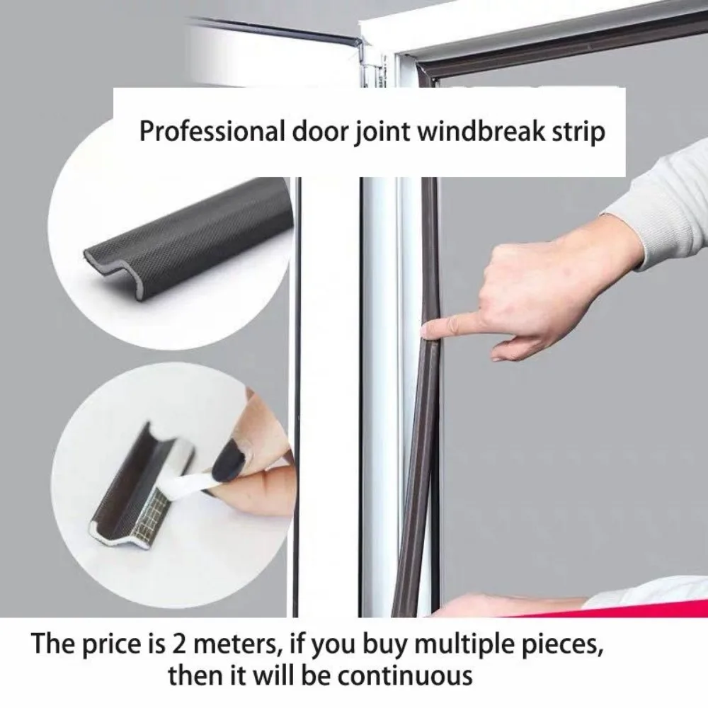 40m Soundproof Foam Window Sealing Strip for Sliding Window Waterproof Door Gap Filler Draft Stopper S-shaped Sealing Strip