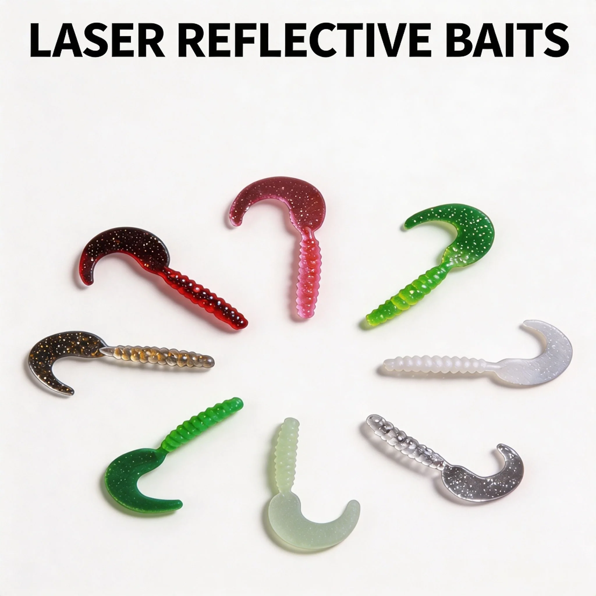 Fishing Lure Soft Plastic - TRUVEX 20pcs 1.5g Soft Plastic Curly