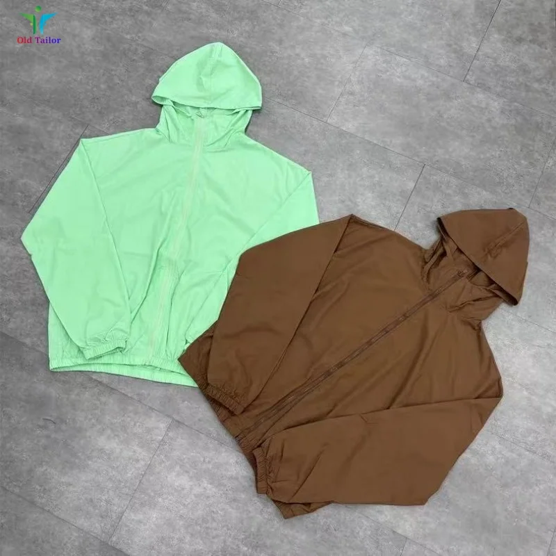

Куртка с защитой от солнца High Street Kanye WB-04 на молнии, мужская и женская, зеленая, коричневая, легкая толстовка YZY