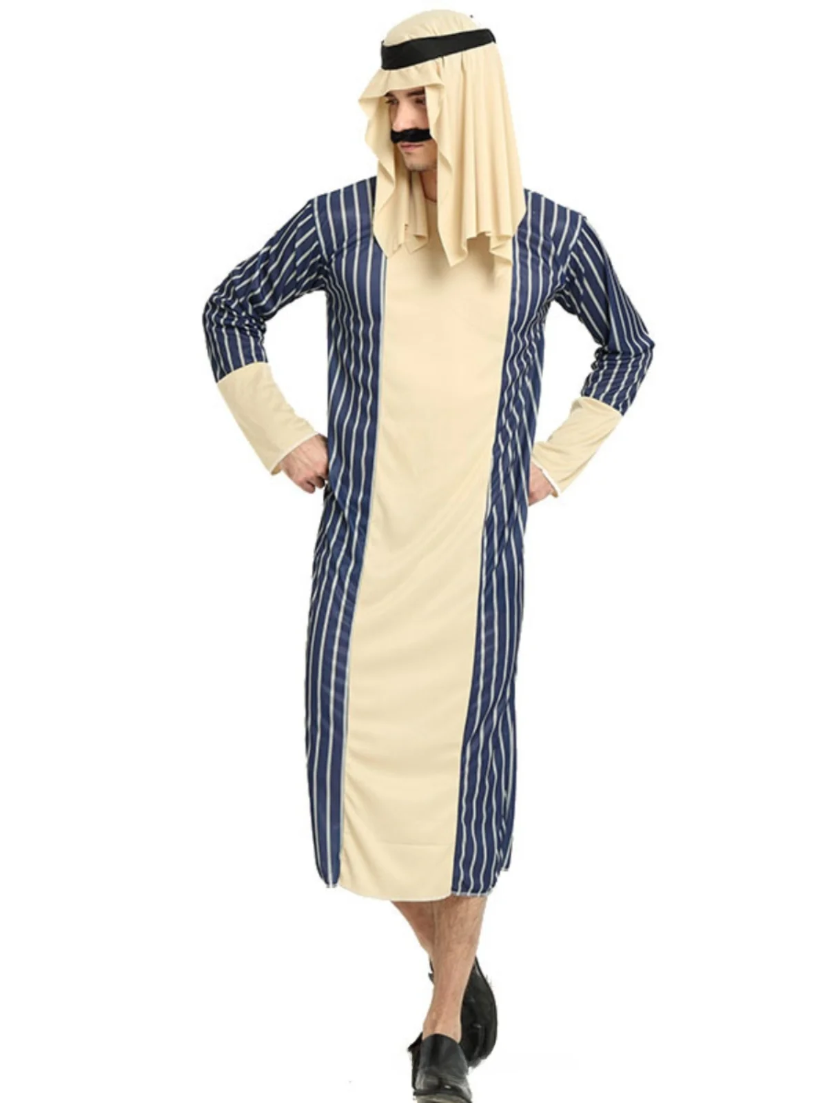 فستان طويل على الطراز العربي للحفلات التنكرية، زي الأمير للرجال والنساء، ملابس تقليدية عربية من الشرق الأوسط، أزياء عرقية