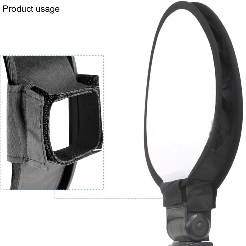 Складной мини-софтбокс, 12 дюймов 30 см/15 дюймов 40 см, Круглый софтбокс для студийной съемки, рассеиватель для вспышки, софтбокс для Nikon, Canon, Yongnuo, Sony Speedlight