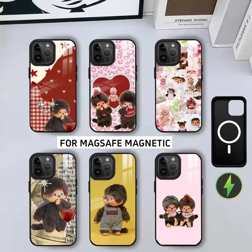 

Cute M-monchhichis-s Transparent Phone Case For iPhone17,16,15,14,13,12,11 Plus,Pro Magnetic For Magsafe Wireless Charging