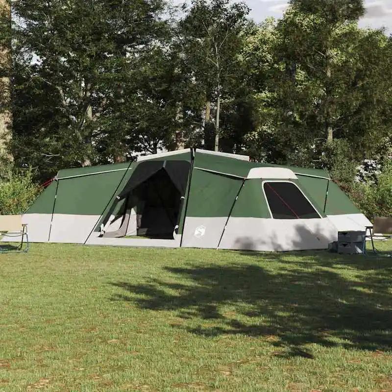Familienzelt mit Dachstauraum – Geräumiges Outdoor-Campingzelt, strapazierfähiges, wasserdichtes Gewebe, Mehrzimmer-Layout mit E-Port und Aufhängehaken