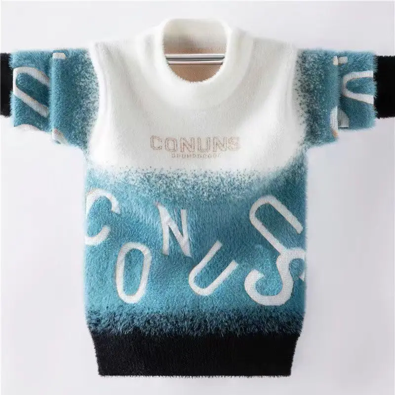 3-11 Years Boys\' Sweater Autumn And Winter New Fashion Warm Children\'s Sweater Cute Baby Jumper Kids Knitted Base Shirt