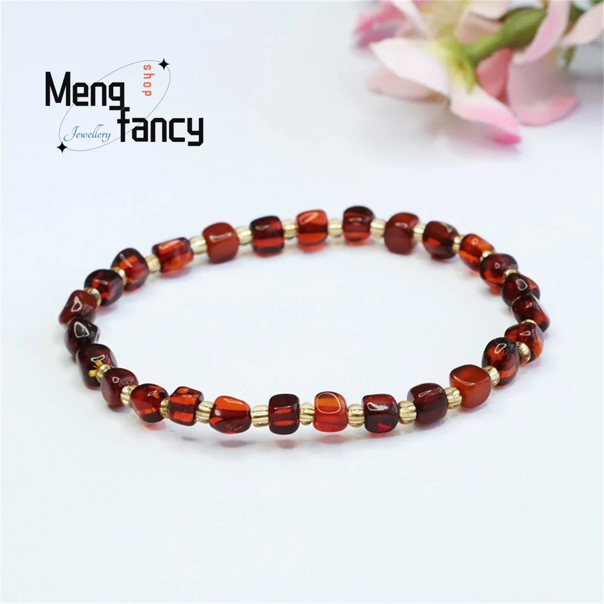 Natural Blood Pur Water Purification Amber With Full Sky Stars Beads Bracelets Simple Personality Fashion Men Women Holiday Gift