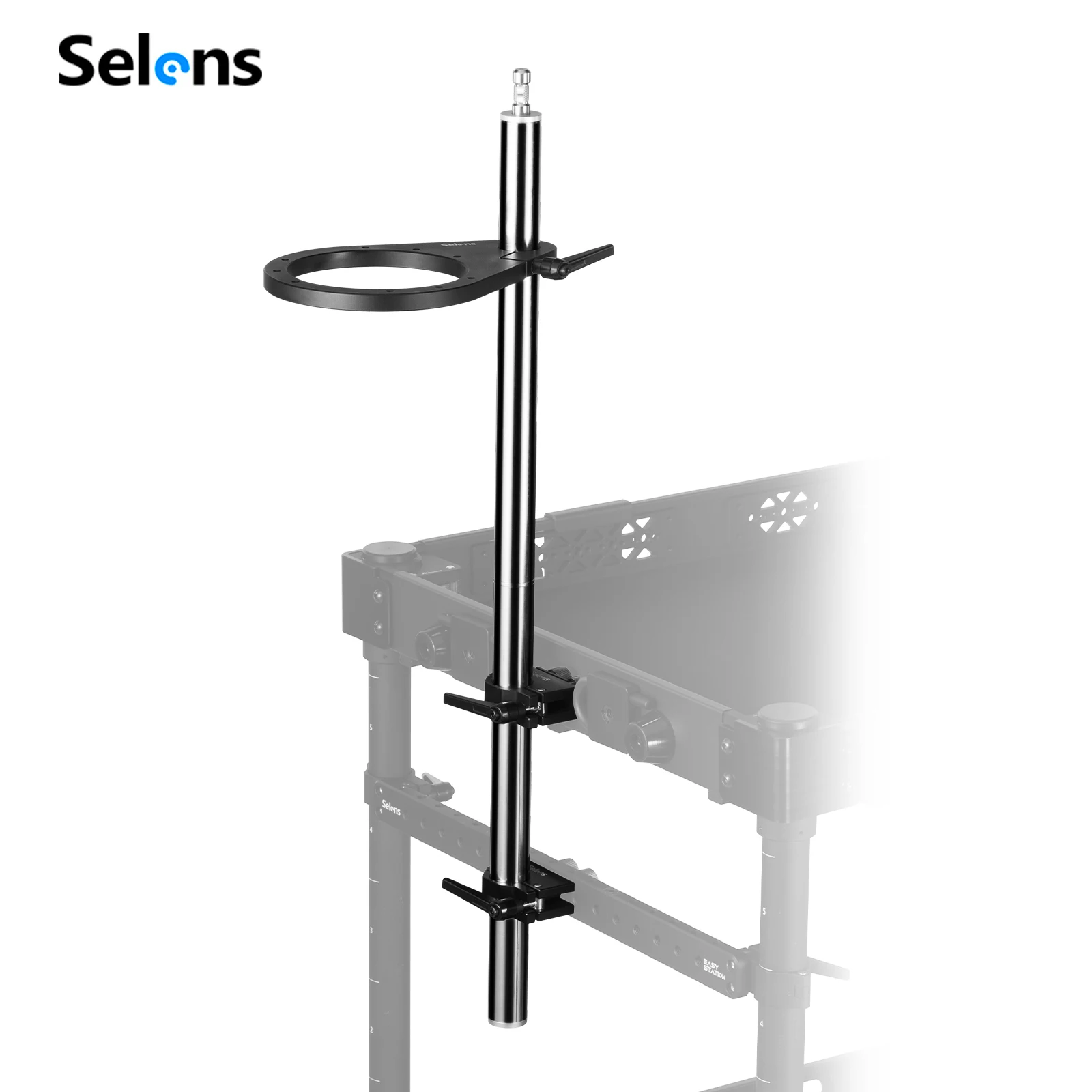 

Selens Bowl Adapter Bowl Mount Kit 360°Rotationb & Height Adjustable Work with 75/100/150mm Bowl for Selens Cart Workstation