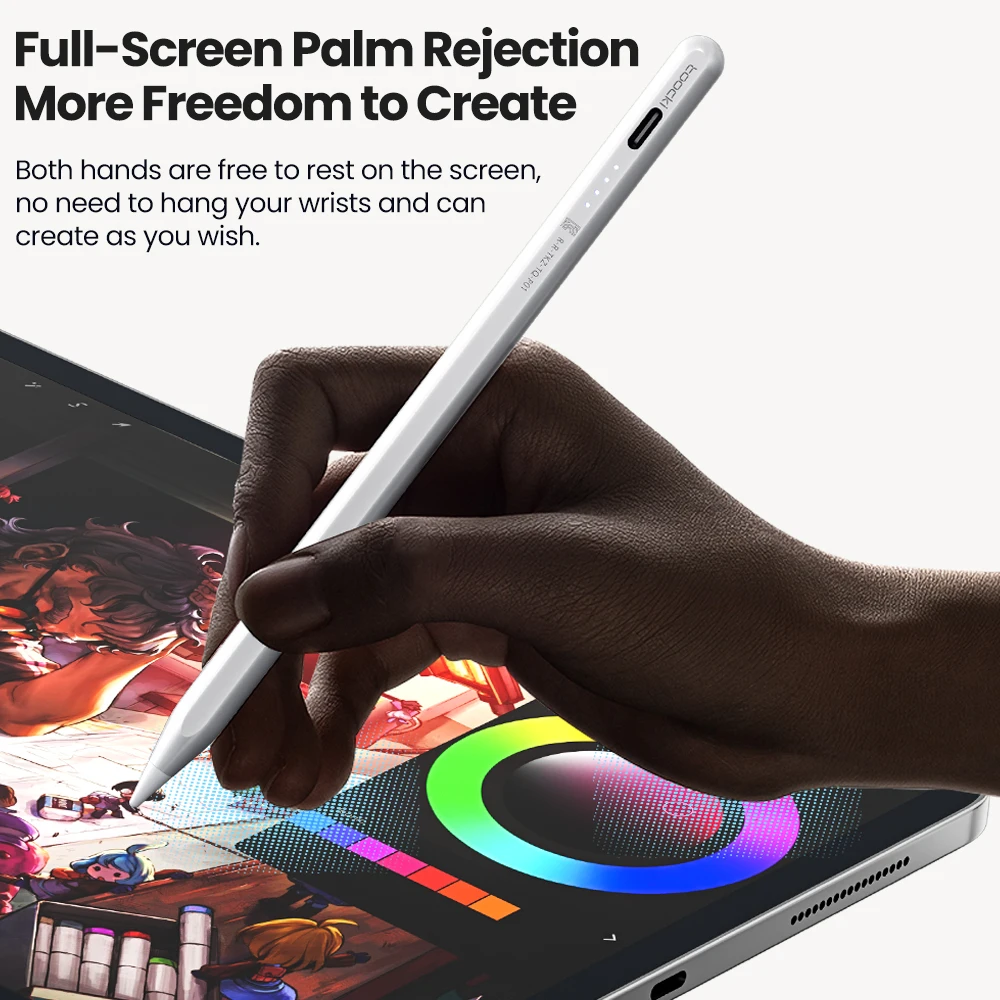 Toocki Universal Stylus Pen LED Display Capacitive Touch Pen For iPad Pro A2377 A2459 A2301 A2460 A2379 A2462 2018 -2023 Series