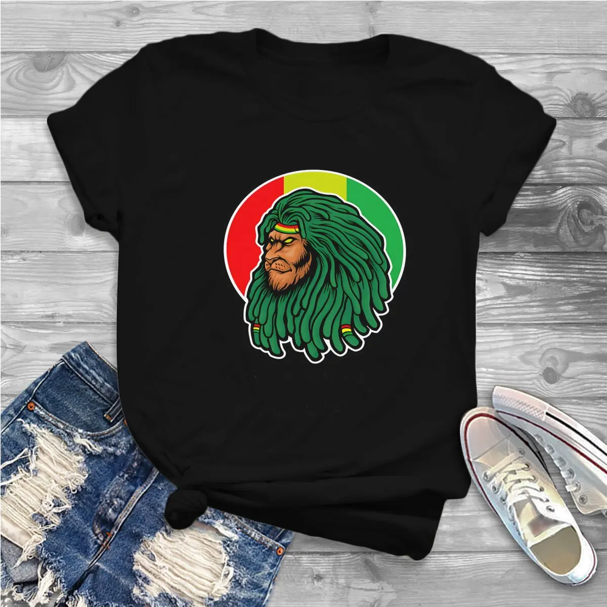 Dreadlocks Rasta Special TShirt Jamaica Lion Leisure Polyester T Shirt Newest T-shirt For Adult