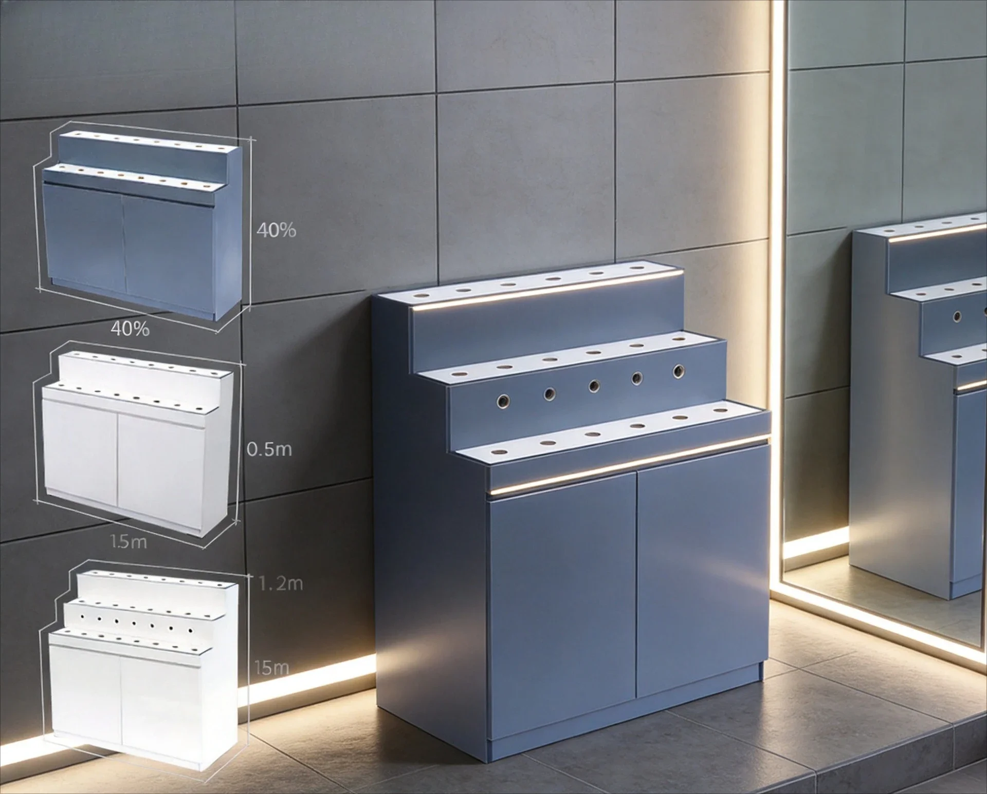 Faucet Sanitary Ware Shelf Cabinet Sample Shelf Faucet Cabinet Display Shelf Angle Valve Booth Container