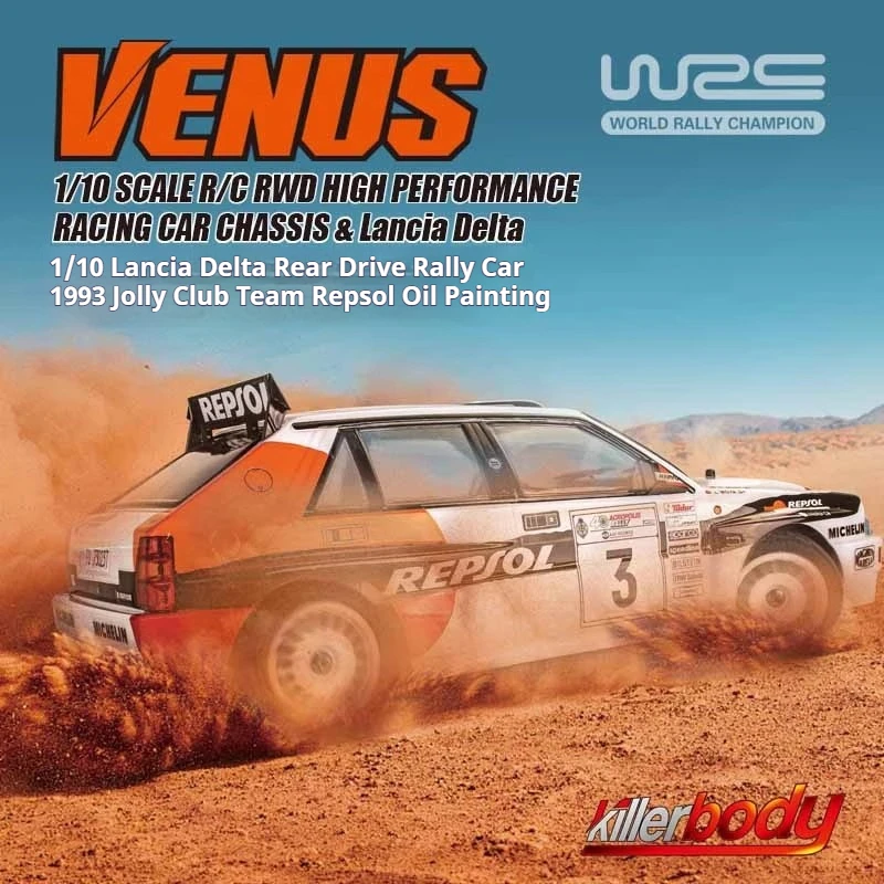 Killerbody 1/10 RC 4WD Szczotkowy Model Symulacyjny z Napędem na Tył, Samochód Rallyowy Terenowy VENUS PC, Karoseria, Zdalnie Sterowany, Zabawka dla Dorosłych