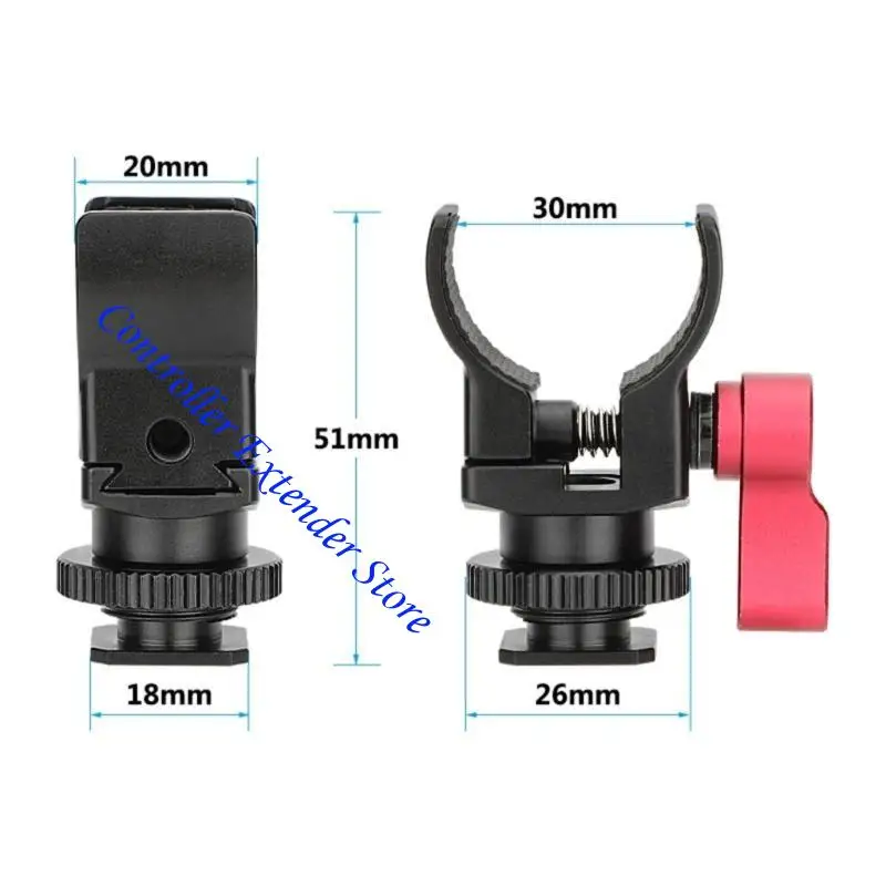 N84B Super Clamp Microphone أحذية بارد محول جبل ألومنيوم ملحق التثبيت