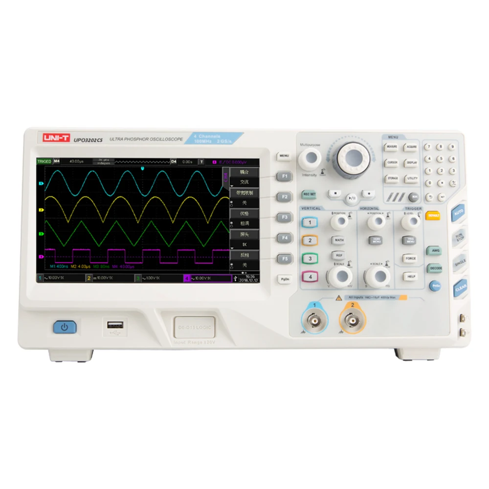 

Hot Sale UNI-T UPO3202CS 2.5GS/s 2CH Powerful Waveform Analysis Function 8 Inch TFT Screen USB 200MHz Digital Oscilloscope