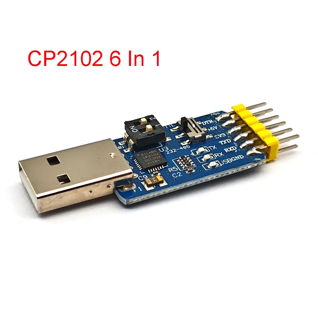 CP2102 Six-in-one Multifunctional Serial Port Module Usb To TTL 485 232 Mutual Conversion Compatible with 3.3V/5V Level