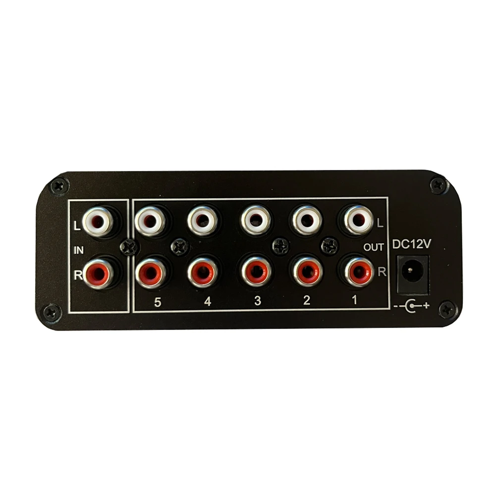 Stabile Leistung – AU-105RCA Audio-Verteiler, Stereo-Audio-Mixer, 1 Eingang, 5 Ausgänge, Mehrkanal-Audio-Verteiler für RCA-Volumen