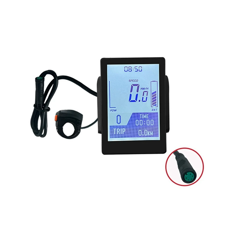 E-Bike Display DS104 Large Screen Display Screen For Bafang Mid Motor BBS01 02 HD Display Electric Bicycle Parts