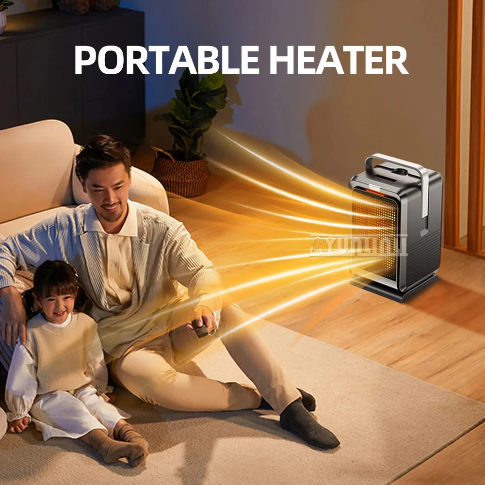 

1000W Household Electric Heater Fan Portable Mini Warming Machine for Winter with Timing and Shaking Head