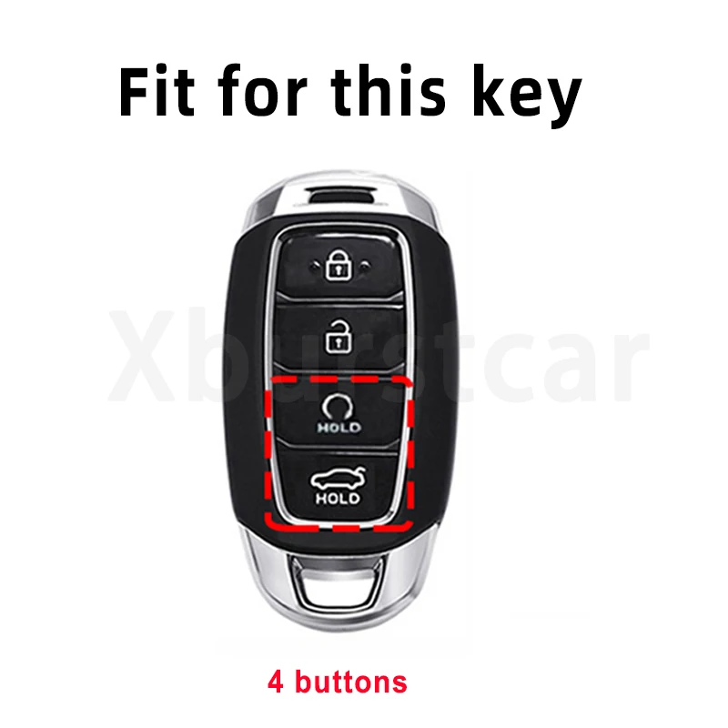 4 Buttons for Hyundai I30 Ix35 Encino Azera Solaris Kona Encino Solaris Grandeur Ig Accent Santa Fe Palisade Car Key Case Cover