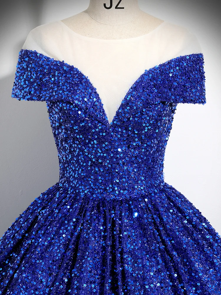 Customized Ball Gown Quinceanera Dresses Sequins Shiny Prom Evening Birthday Party Gowns Formal robes de soirée image 3