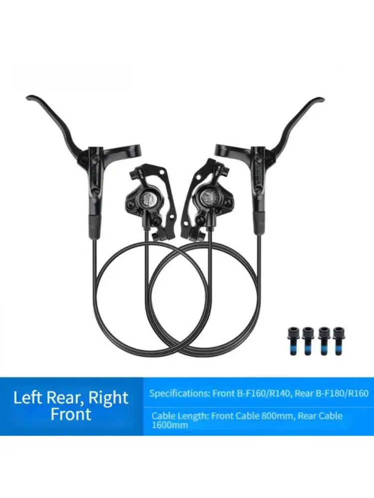 AliExpress NONE Hydraulic Disc Brake MT200 Dual Piston for Mountain Bike with Aluminum Alloy Levers and 800mm 1600mm Tubing Setup