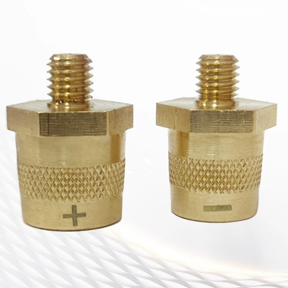 For Easy Wiring Brass Battery Clamp Battery Post Adapter Large Positive Connector Small Negative Connector Solid Brass Material