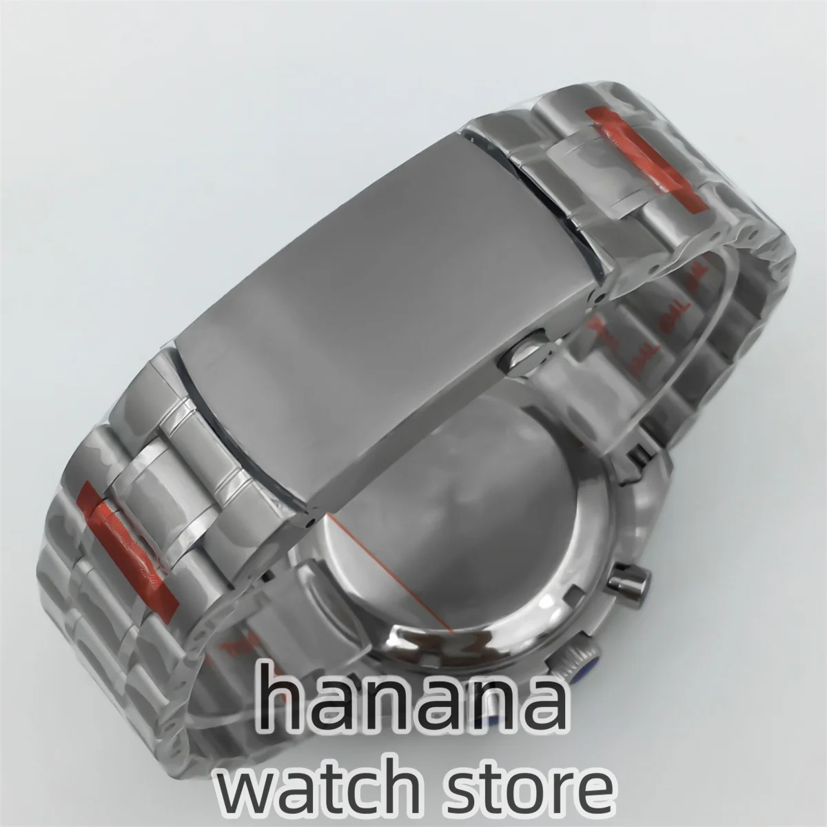 Мужские часы 40 мм, металлический корпус, подходит для механизма VK63, аксессуары для часов, детали для часов, подходит для ремешка 20 мм, коробка для часов