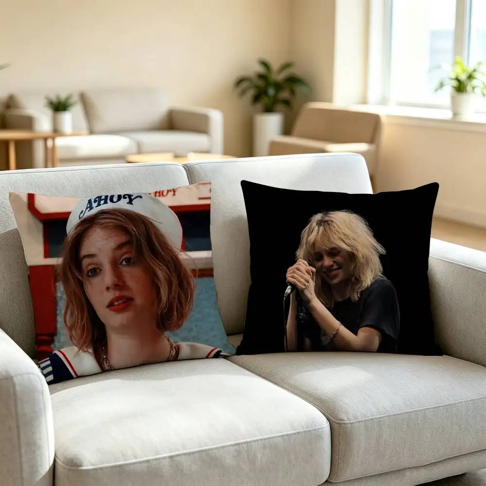 I-Indie Folk Artist Maya Hawke  Pillow Case Square Double-Sided Sofa Cushion Cover Bedroom Bedside Pillow