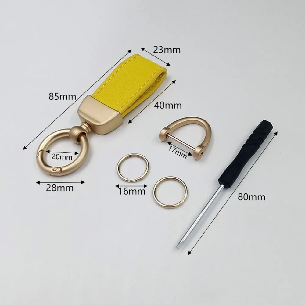 Microfiber Leather Car Keychain with Zinc Alloy Ring Anti-lost Car Key Chains Heavy Duty Universal Key Ring Men and Women