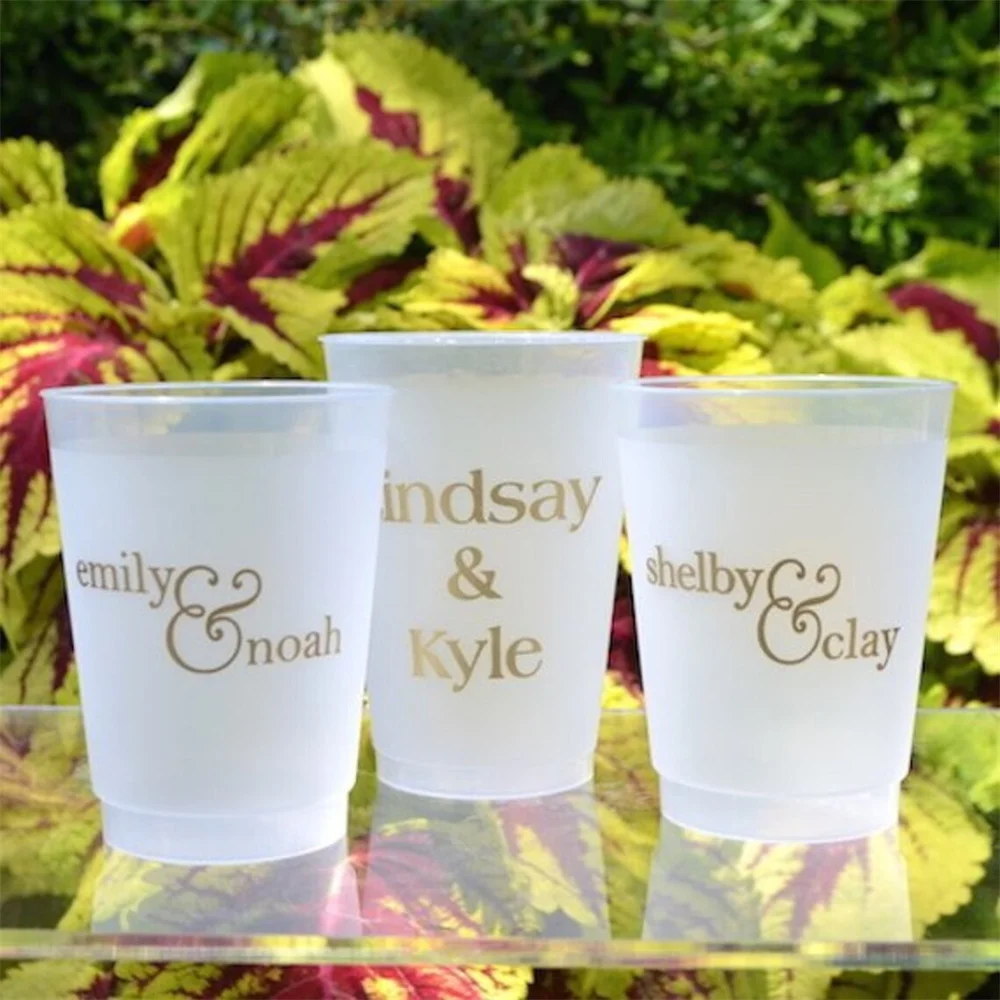 

Personalized Frost Flex Party Cups with Names, Custom Printed Wedding Favors, Personalized Printed Cups, Custom Wedding Cups, Fr