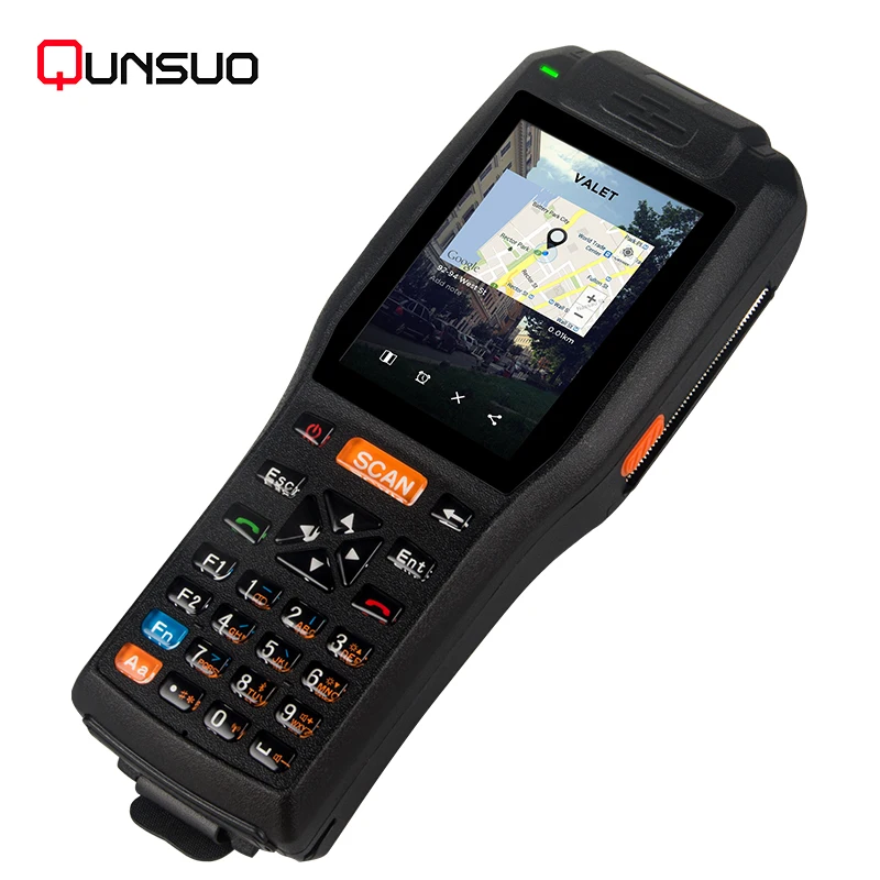 Rugged Parking Bus Ticket Machine Handheld Inventory Management PDA with Printer for E-ticket System