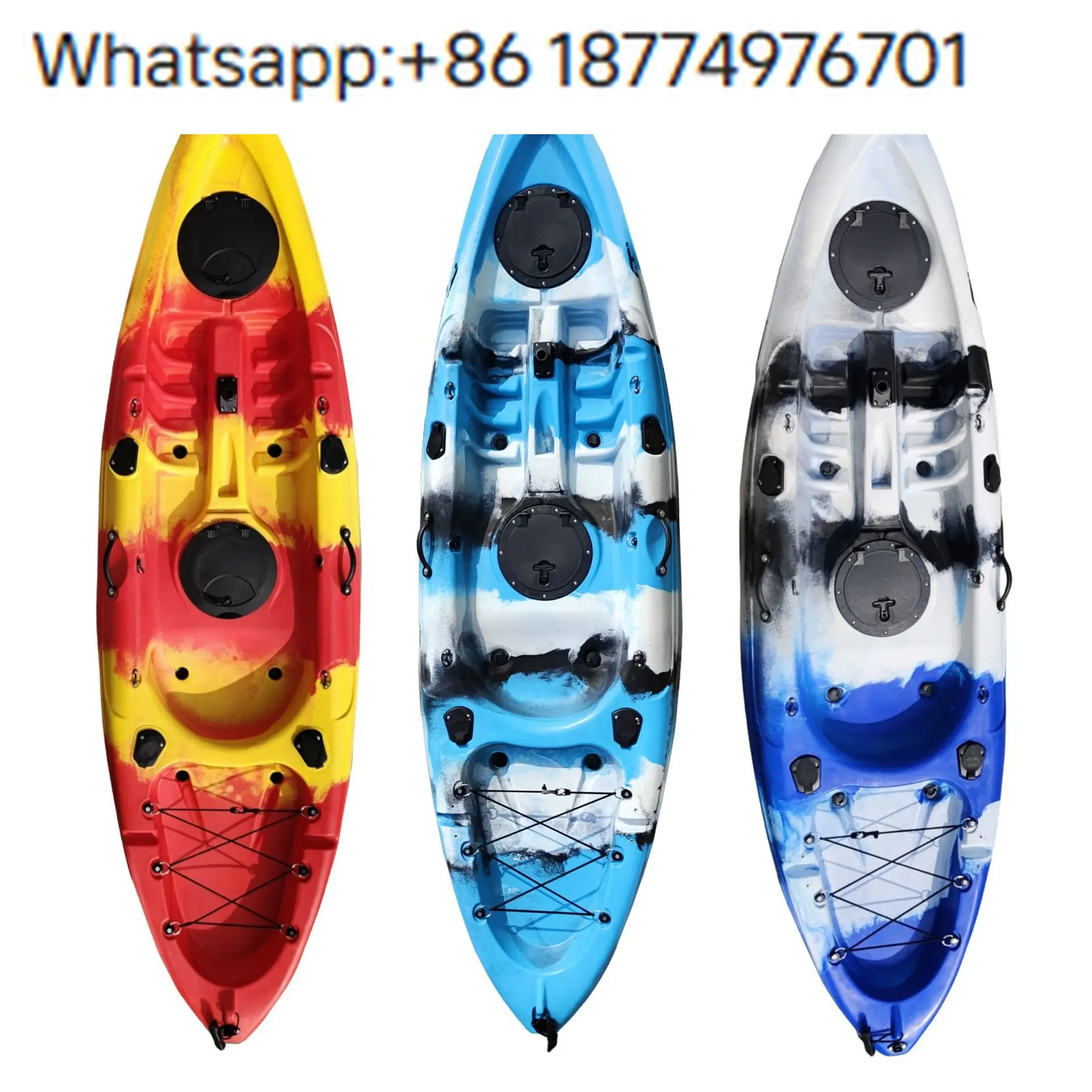

Outdoors 9FT Single Person Sit-On-Top Eco-Friendly Paddle Canoe Ka with 3-Year Warranty for Water Sports & River Fishing