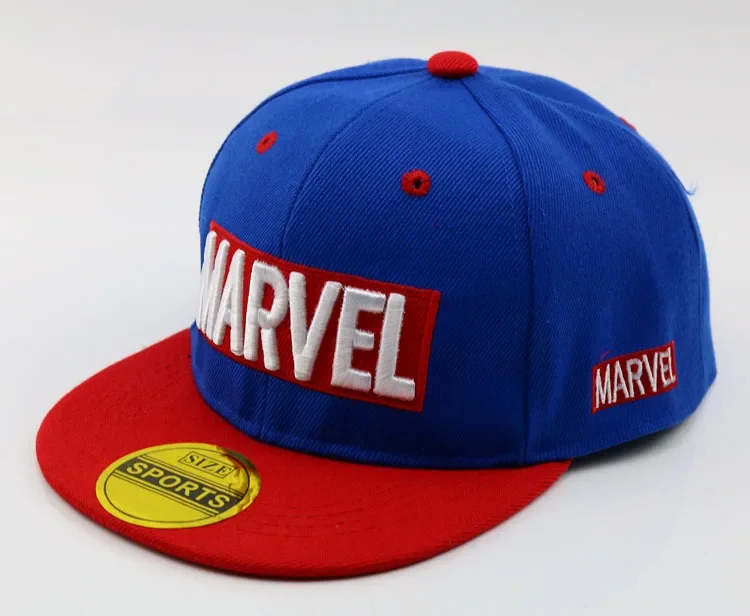 Disney Kid\'s Baseball Cap Avengers 2024 Spiderman Captain American Flat brim Hat Boys Girls Baby Children Caps