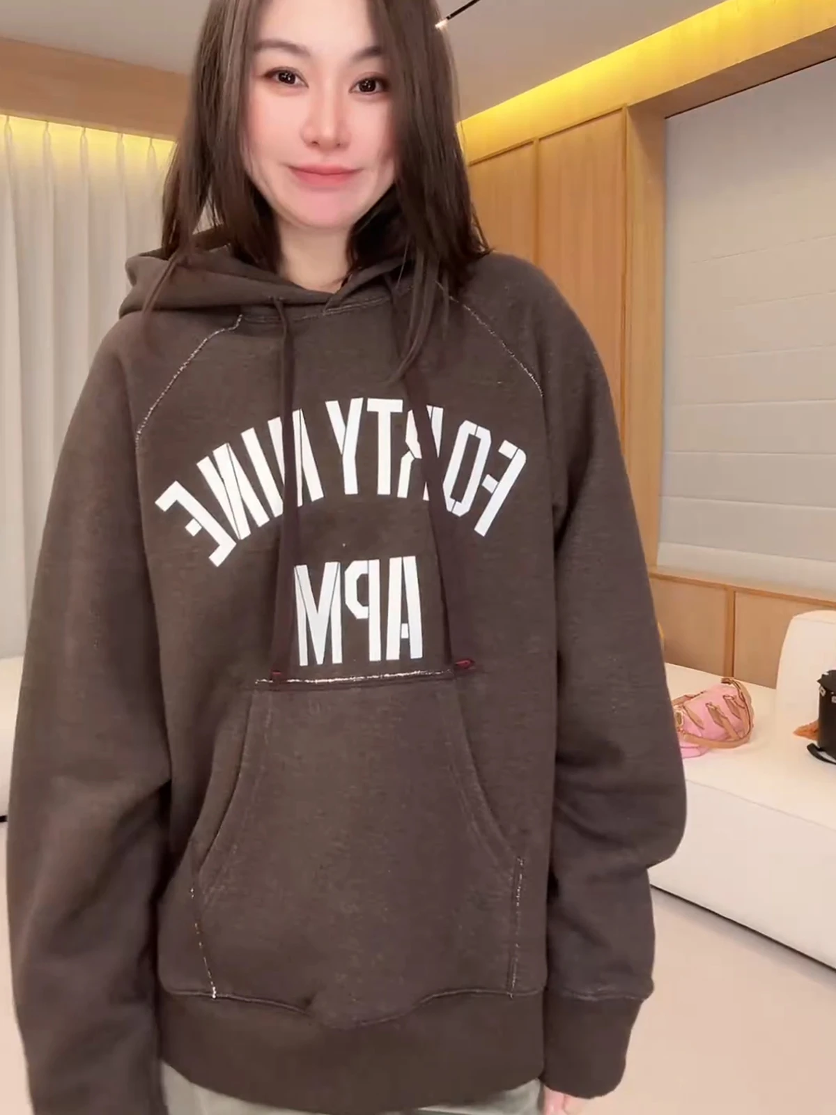 

Ретро-худи с надписью, из чистого хлопка, в американском стиле, свободный пуловер для женщин, модный и удобный свитшот Lin Rou Rou