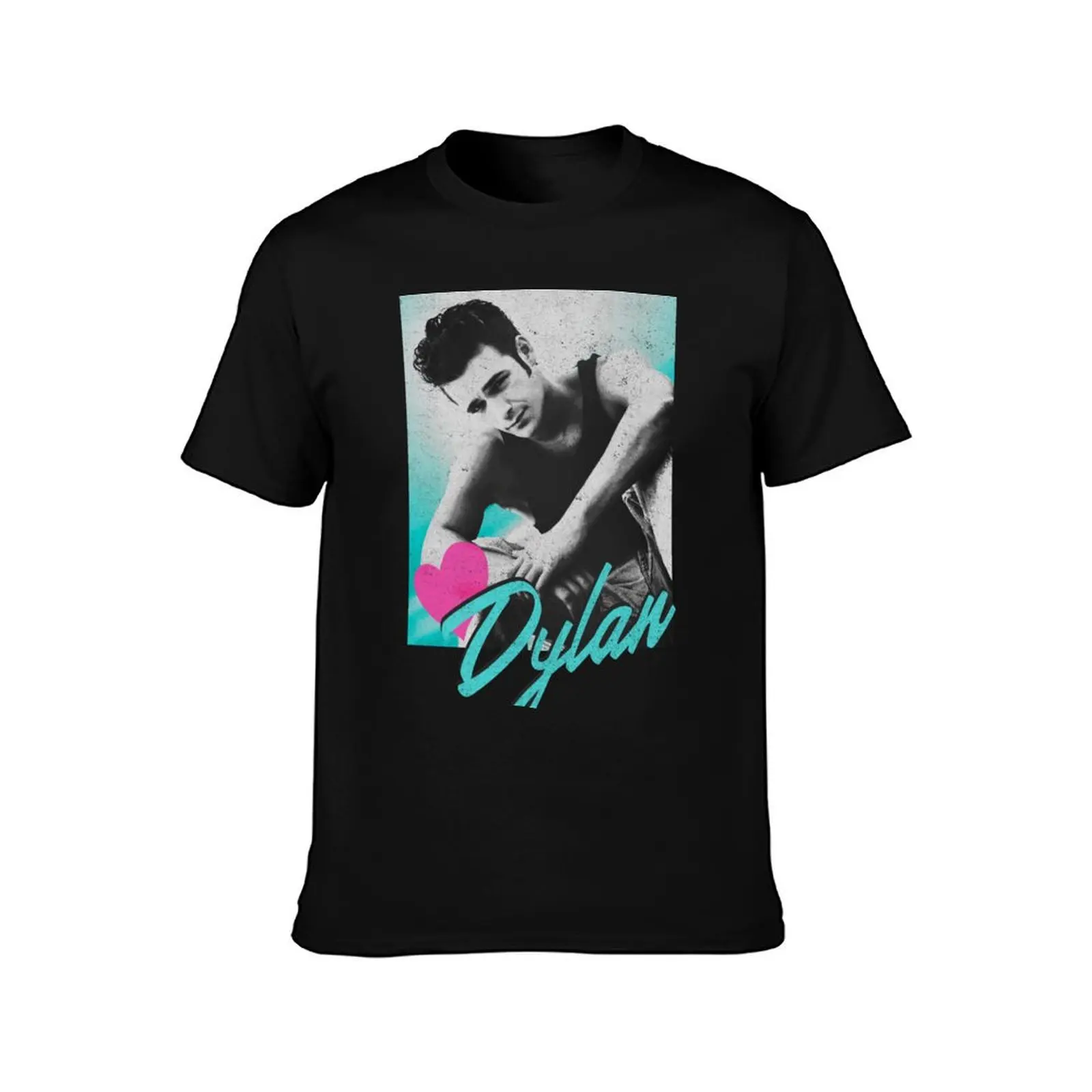 Beverly Hills 90210 Dylan McKay Distressed Heart Portrait T-Shirt Lightweight Sport Basic T-Shirt