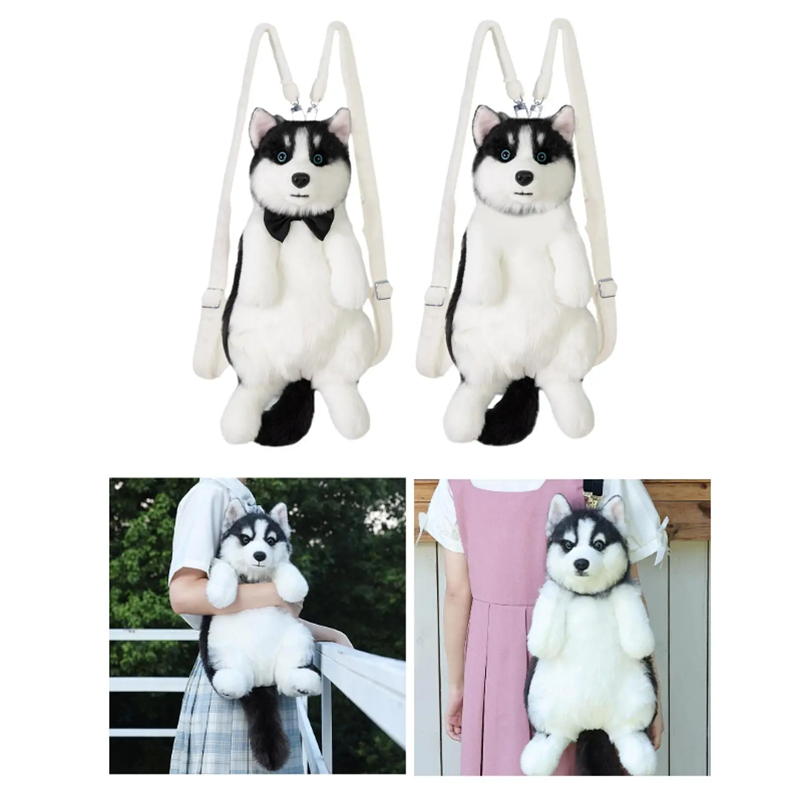 Dog Shaped Backpack Adorable Soft Stylish Daypack for Child Girls Pet Lovers