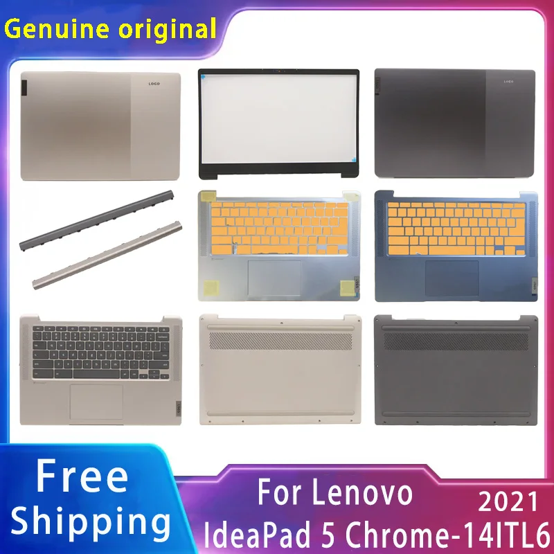 

New For Lenovo IdeaPad 5 Chrome-14ITL6 2021;Replacemen Laptop Accessories Lcd Back Cover/Palmrest/Bottom With LOGO 5CB1D33458