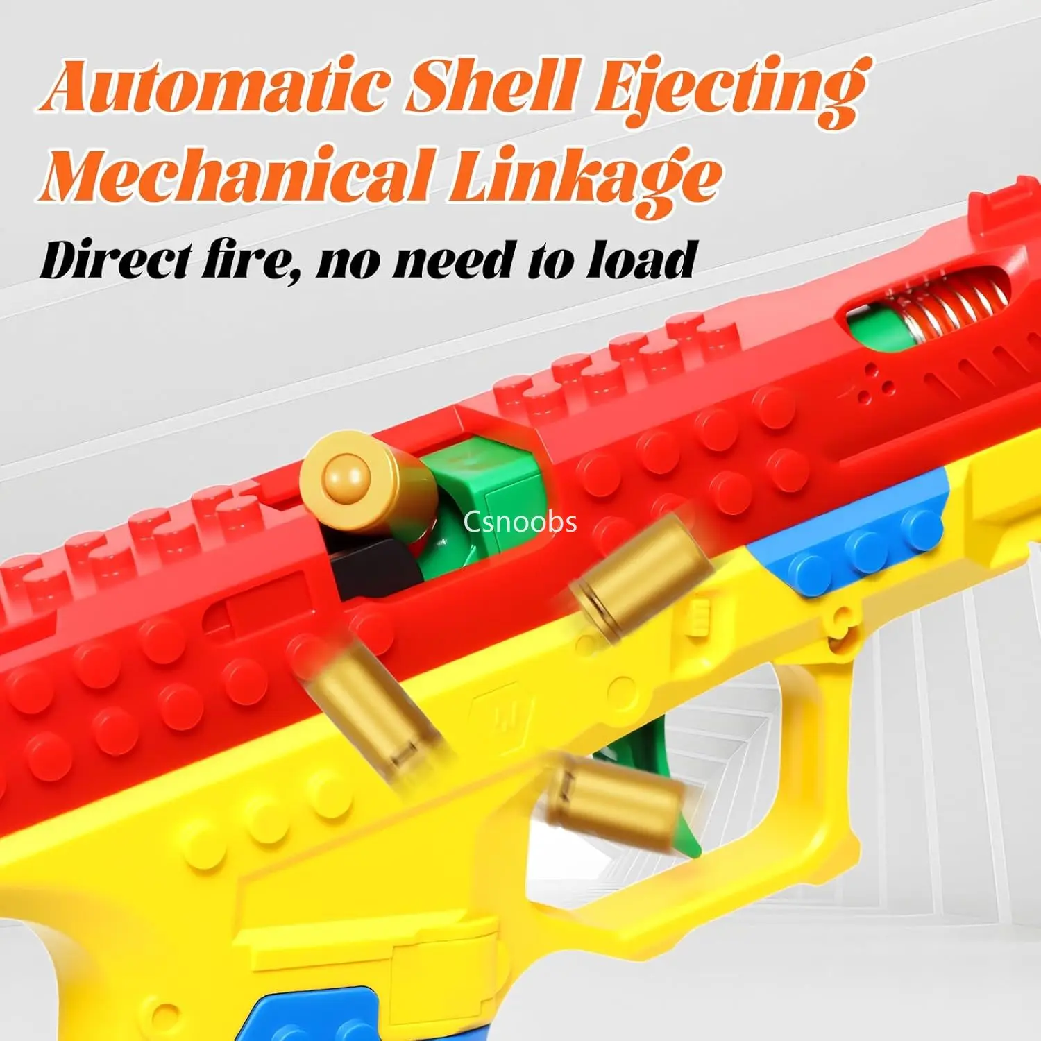 2025 Continu afvuren Bouwsteen Pistool Shell Gooien Airsoft Blowback Lege hangende speelgoedpistool Outdoor CS-wapen voor jongens