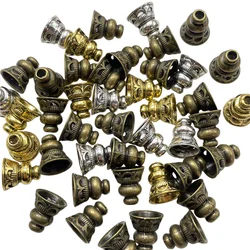 Espaciador en forma de cuerno para fabricación de joyas, Conector de cuentas de 12x13mm, plata antigua, oro y bronce, accesorios de aleación DIY, 15 piezas
